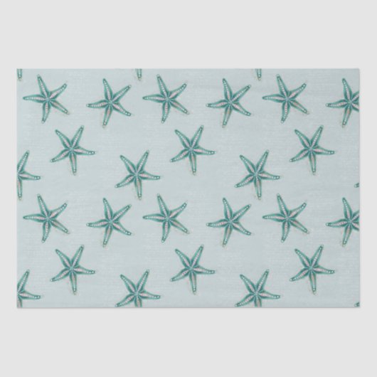 Mousseline Papier de tissu de conception Starfish (Recto)