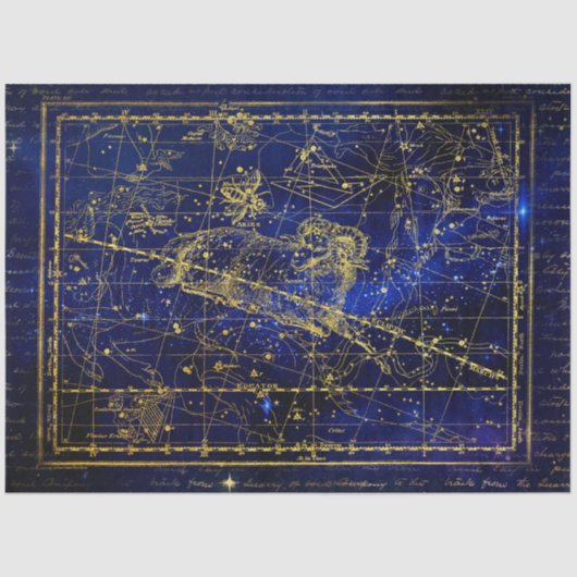 Mousseline papier de tissu de constellation (Recto)