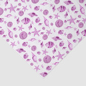 Mousseline Papier de tissu de coquillages roses mûrs (Détail)