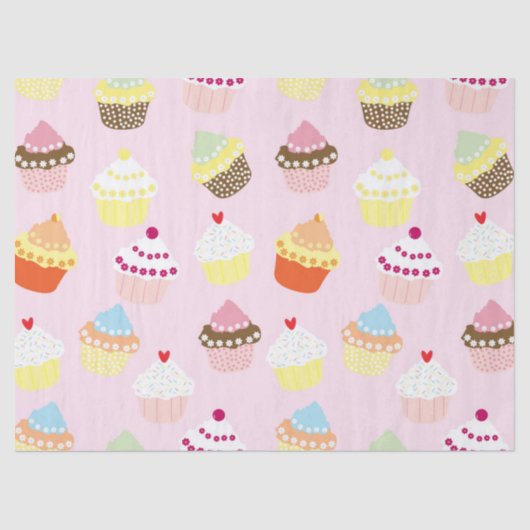 Mousseline papier de tissu de cupcakes (Recto)