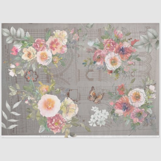 Mousseline Papier de tissu de découpage conception gothique f (Recto)