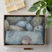 MOUSSELINE PAPIER DE TISSU DE DÉCOUPAGE DE JEUNE FILLE FUMÉE  (Cadeau)