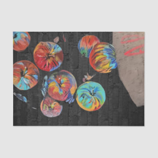 Mousseline papier de tissu de découpage, sac Apple de couleur