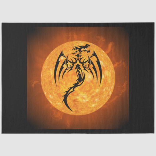 Mousseline papier de tissu de dragon de feu (Recto)