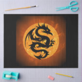 Mousseline papier de tissu de dragon de feu (Artisanat)