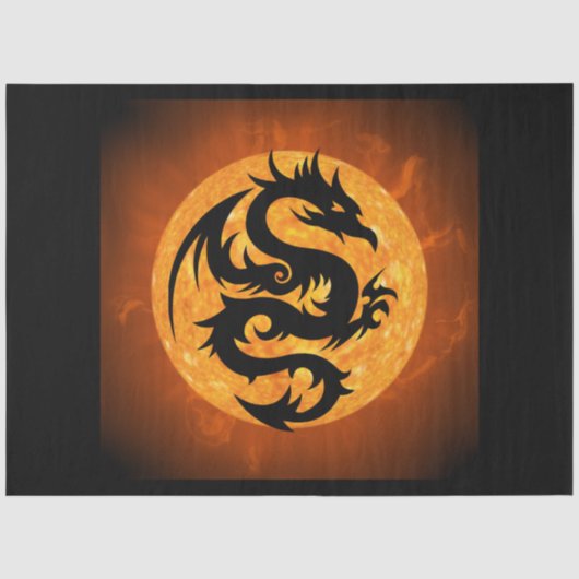 Mousseline papier de tissu de dragon de feu (Recto)