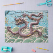 Mousseline papier de tissu de dragon impérial (Artisanat)