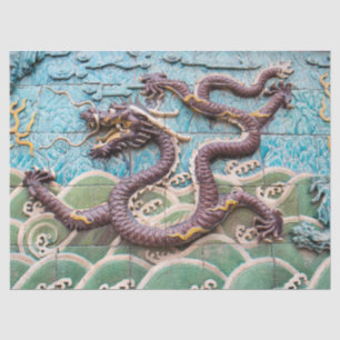 Mousseline papier de tissu de dragon impérial