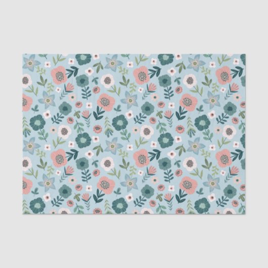 Mousseline Papier de tissu de fleurs (Recto)