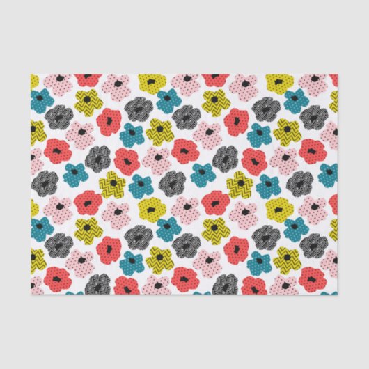 Mousseline Papier de tissu de fleurs (Recto)