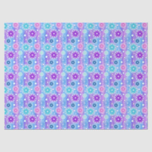 Mousseline papier de tissu de fleurs de neige