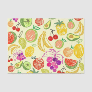 Mousseline Papier de tissu de fruits mélangés