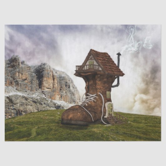 Mousseline papier de tissu de la maison de chaussures (Recto)