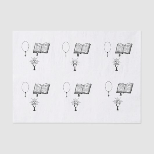 Mousseline Papier de tissu de la Sainte Communion (Recto)