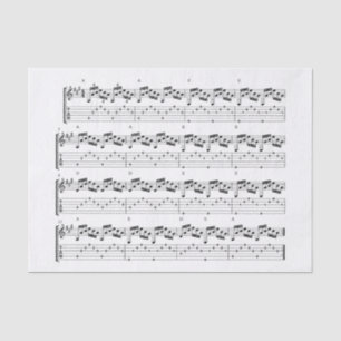 Mousseline papier de tissu de musique feuille