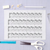 Mousseline papier de tissu de musique feuille (Artisanat)