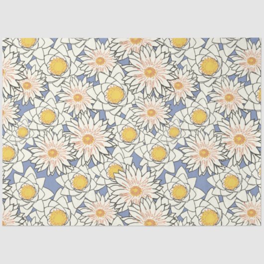 Mousseline papier de tissu de nénuphar (Recto)