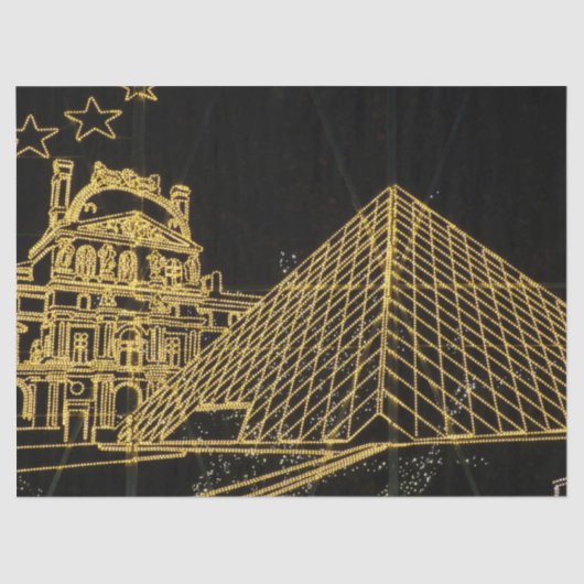 Mousseline papier de tissu de noël louvre (Recto)