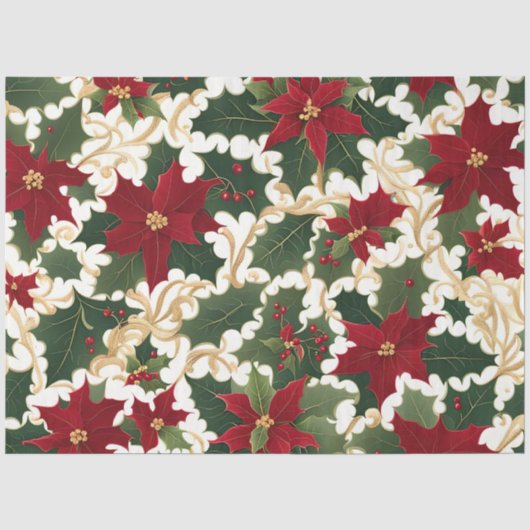 Mousseline papier de tissu de noël plante (Recto)