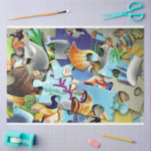 Mousseline papier de tissu de pièces de puzzle (Artisanat)