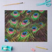 Mousseline papier de tissu de plumes de paon (Artisanat)