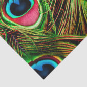 Mousseline papier de tissu de plumes de paon (Détail)