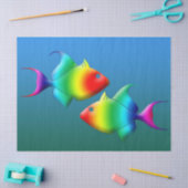 Mousseline papier de tissu de poisson arc-en-ciel (Artisanat)