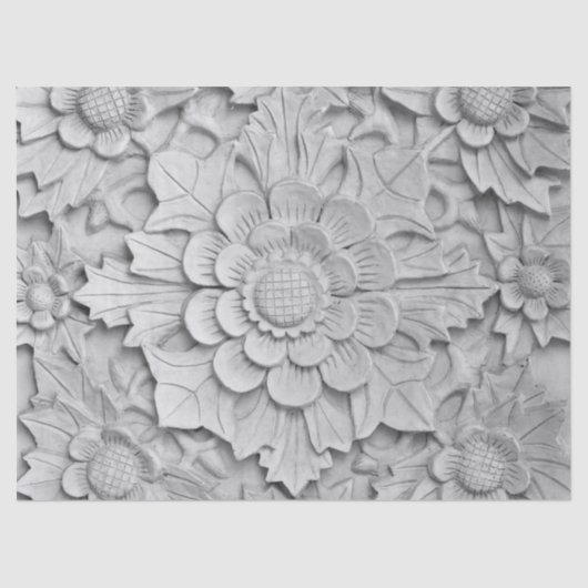 Mousseline papier de tissu de sculpture de fleur (Recto)