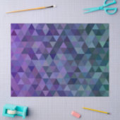 Mousseline papier de tissu de triangles bleu violet (Artisanat)