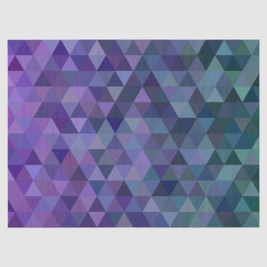 Mousseline papier de tissu de triangles bleu violet (Recto)