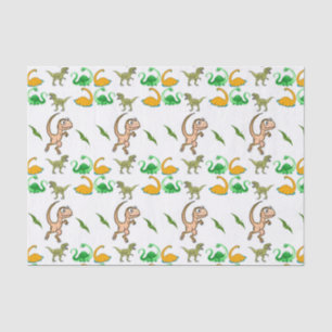 Mousseline Papier de tissu décoratif Dinosaur