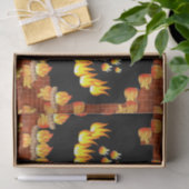 Mousseline Papier de tissu décoratif Flamme (Cadeau)