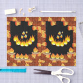 Mousseline Papier de tissu décoratif Flamme (Artisanat)