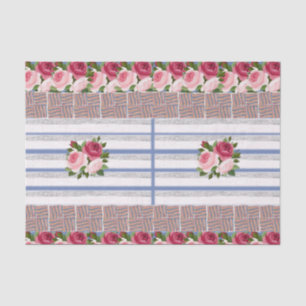 Mousseline Papier de tissu décoratif Floral