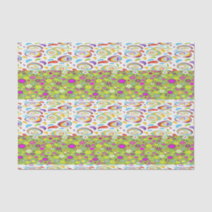 Mousseline Papier de tissu décoratif Floral