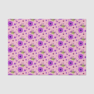 Mousseline Papier de tissu décoratif Floral