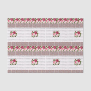 Mousseline Papier de tissu décoratif Floral