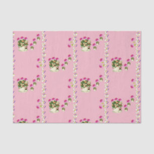 Mousseline Papier de tissu décoratif Floral