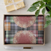 Mousseline Papier de tissu décoratif Plaid (Cadeau)