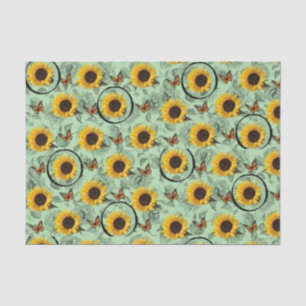 Mousseline Papier de tissu décoratif Tournesol