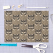 Mousseline Papier de tissu décoratif Wolf (Artisanat)