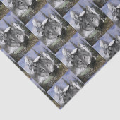 Mousseline Papier de tissu décoratif Wolf (Détail)