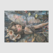 MOUSSELINE PAPIER DE TISSU DÉCOUPAGE DE LA FILLE DE FLEURS FA (Recto)