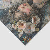 MOUSSELINE PAPIER DE TISSU DÉCOUPAGE DE LA FILLE DE FLEURS FA (Détail)