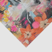 MOUSSELINE PAPIER DE TISSU DÉCOUPAGE DE LA FILLE FLEUVE BOHO (Détail)