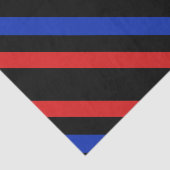 Mousseline Papier de tissu Diagonal Rouge, noir et bleu (Détail)