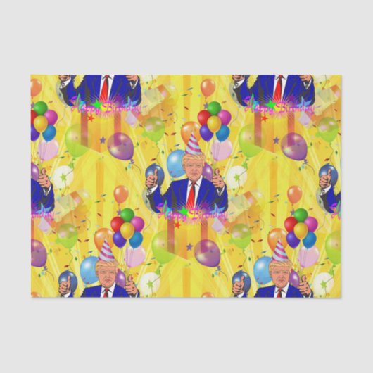 Mousseline papier de tissu donald trump (Recto)