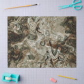 Mousseline Papier de tissu en marbre de ton terrestre (Artisanat)