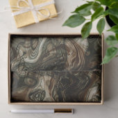 Mousseline Papier de tissu en marbre de ton terrestre (Cadeau)