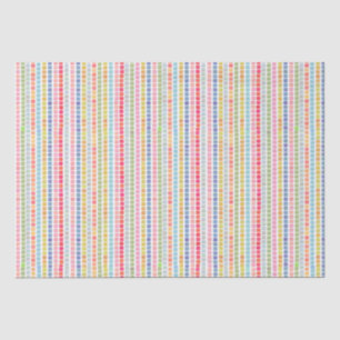 Mousseline Papier de tissu en mosaïque arc-en-ciel